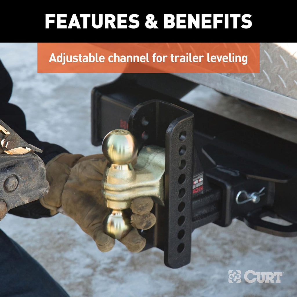 Curt 45902 Adjustable Channel-Mount Ball Mount