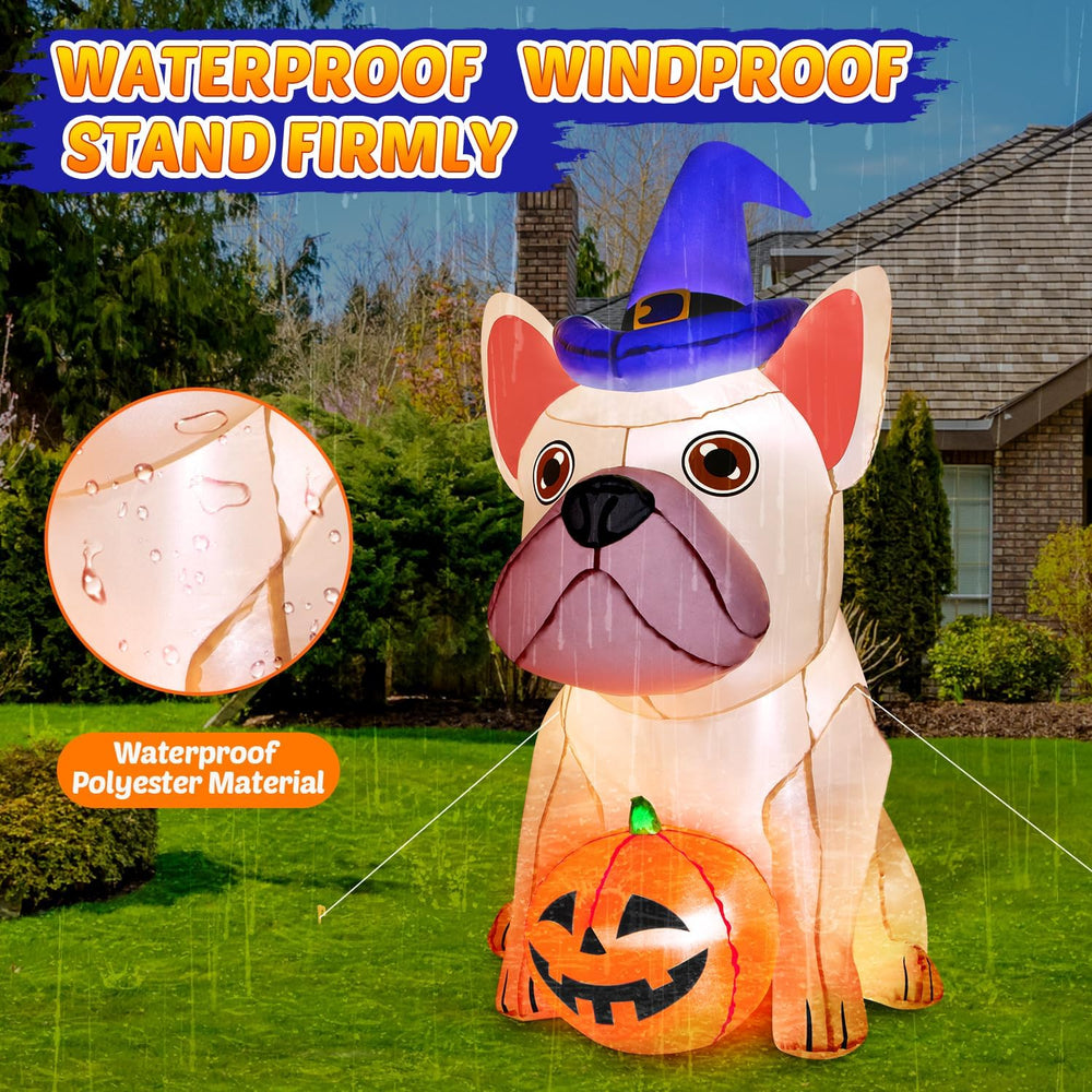 zukakii 5Ft Halloween Inflatables Decorations Build-in Bright LEDs Blow Up Ya...