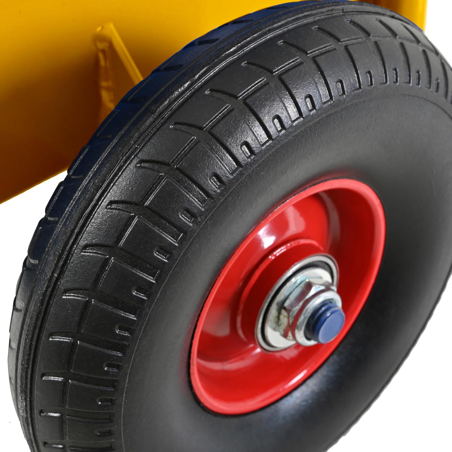 Heavy Duty Panel Dolly, Slab Dolly, Two Nice Handles, 10" Solid Rubber Tires, Super Weight 1000 LBS, All-Terrain Movement for Heavy Drywall Sheet & Door Material (Red) (Yellow)