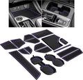 Customized Liners for Nissan Sentra Accessories 2020-2022 2023 2024 2025 3D Cup Holder Insert Liner Center Console Liner Door Pocket Mats Inserts Non-Slip Mats Pad 17-PC Set (Purple Trim)