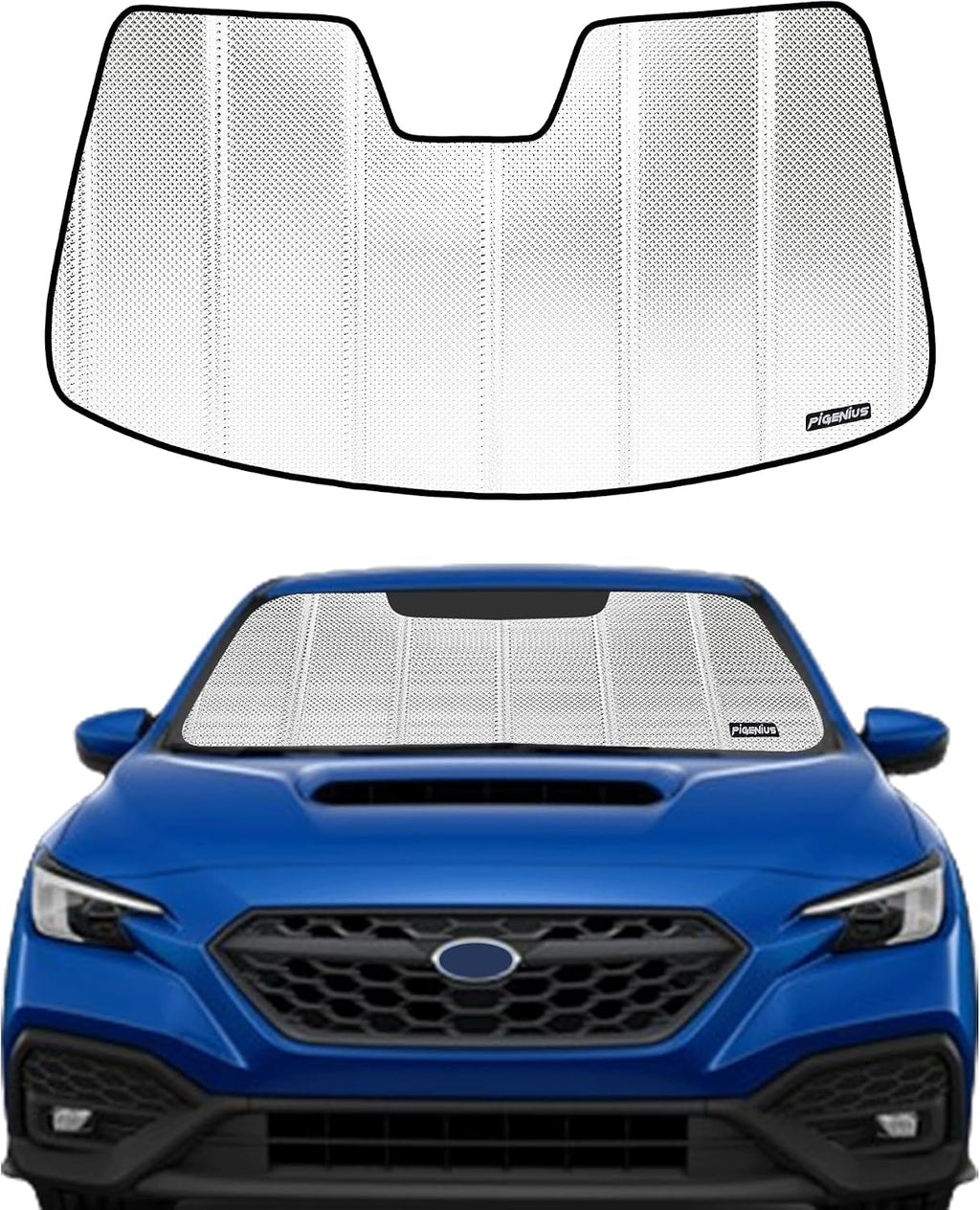 Pigenius Windshield Sun Shade for Subaru WRX2022-2025 with Eyesight Driver Assist System. Reflective Aluminum Film Front Window Sunshade - BLAZBLOCK