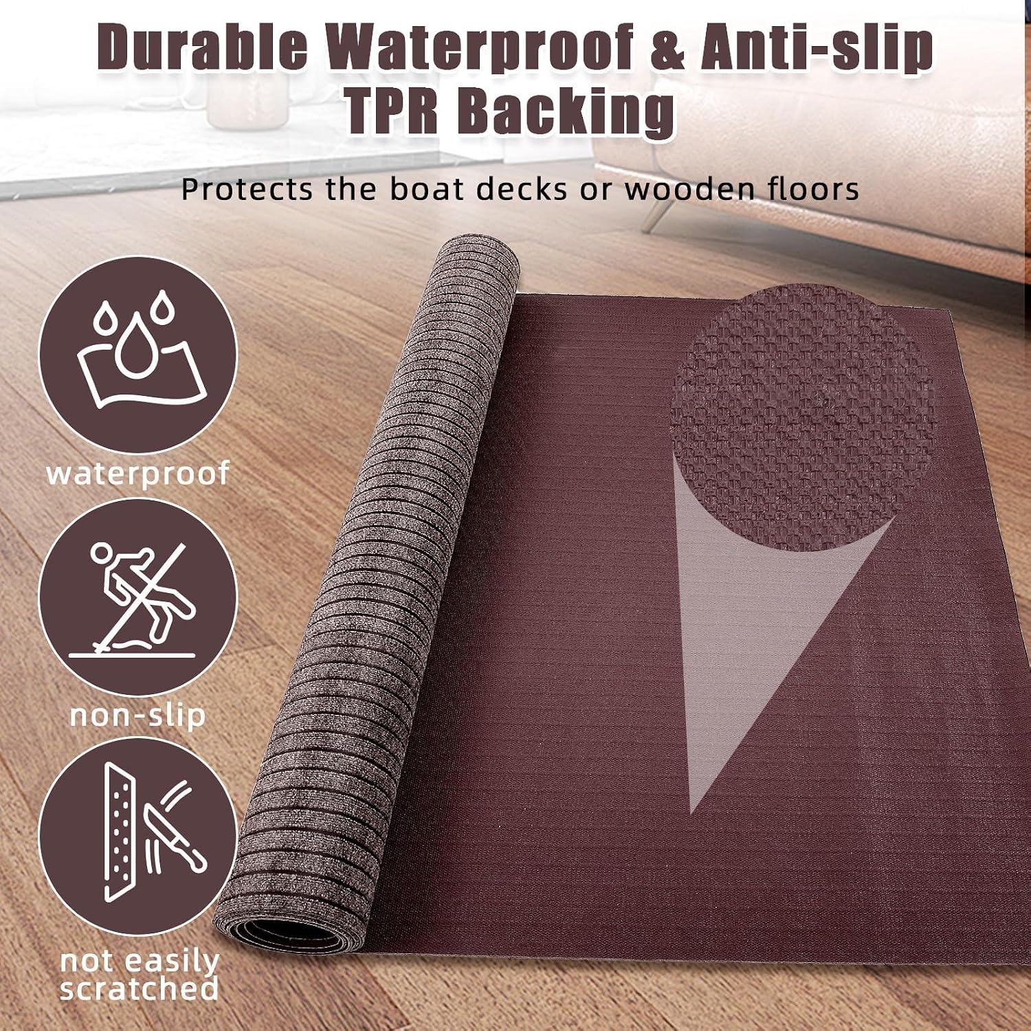 Marine Carpet Rolls,6 X 23 FT Indoor Outdoor Carpeting, 0.18" Thick Boat Carpet with Water-Proof TPE Backing，Non-Slide，Not Easily Scratched, Marine Rug Roll for Deck, Patio, Porch & Marine Use