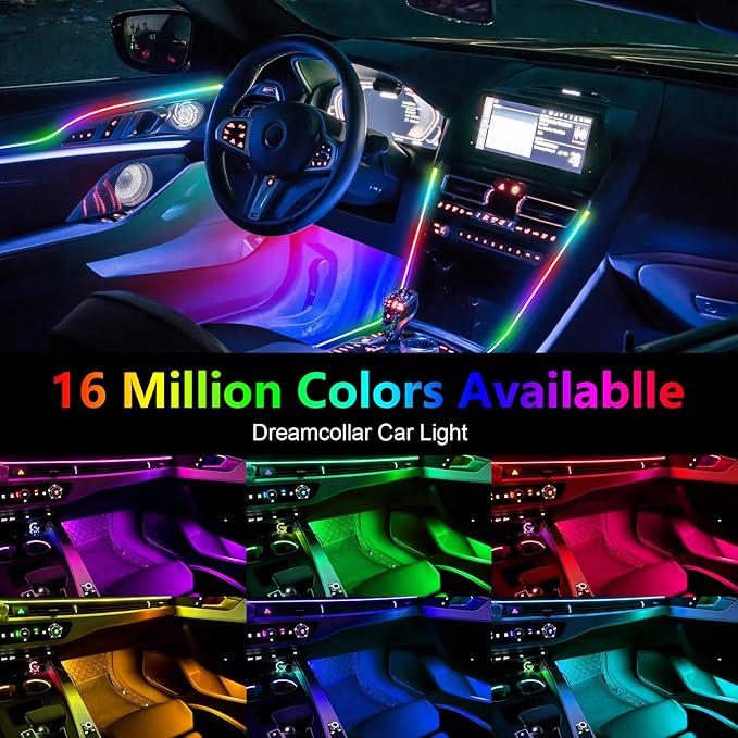 WEBUPAR Dreamcolor Acrylic Interior Car Lights - 18 in 1 RGB LED Strip Lights - Image 4