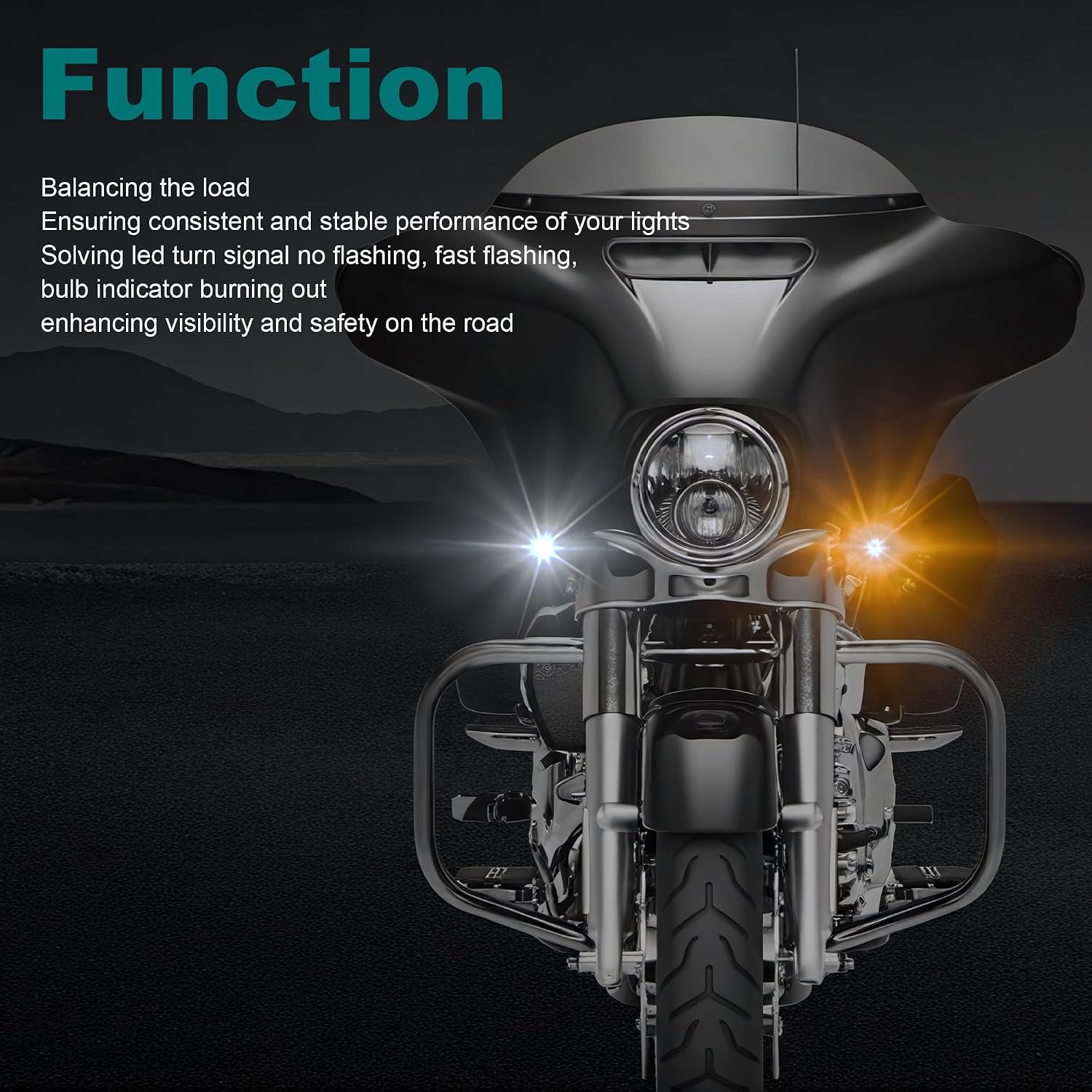 MoKitDora Load Equalizer LED Turn Signal Lights Blinker Resistor Stabilizer Controller for Harley Touring 2010-2013 Street Road Glide