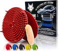 10.4" Heavy Duty Car Wash Bucket Insert (2-Pack) & Wash Mitt Kit - 10.6 oz Detailing Dirt Separator & Grit Trap, Scratch-Free Auto Wash, Fits 3.5 to 5 Gallon Buckets (Red Kit)