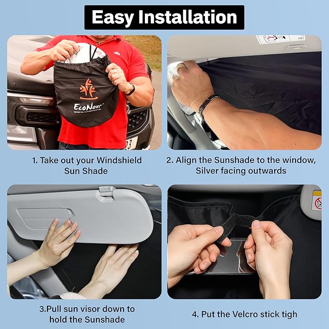 EcoNour Windshield Sun Shade Compatible - Image 6