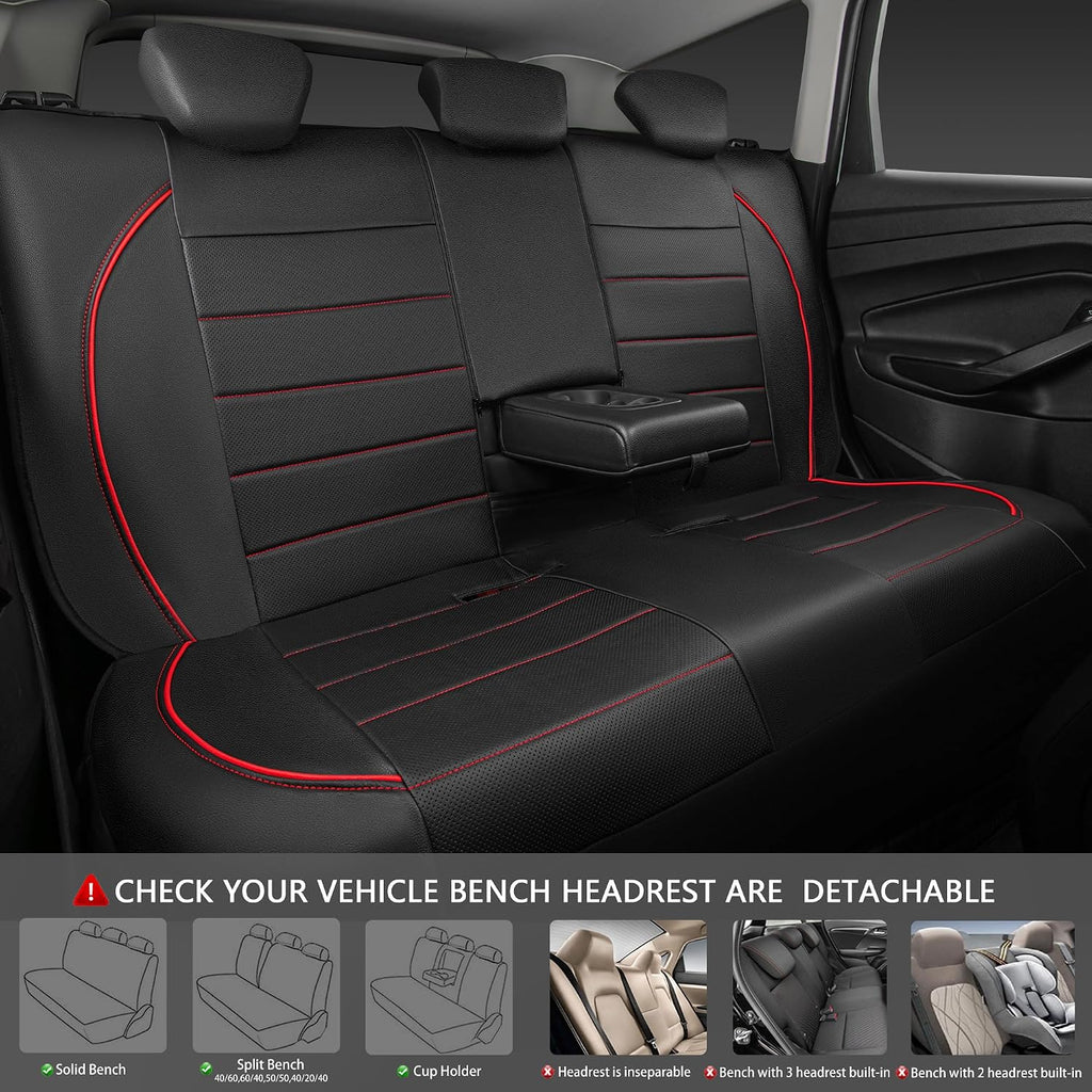 car pass universal fit piping leather car seat, side view