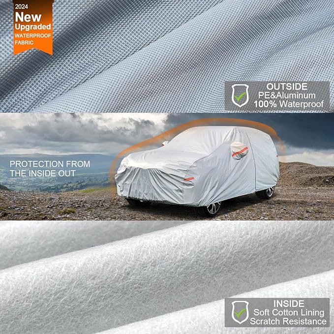 Kayme 6 Layers SUV Car Cover Waterproof All Weather - Image 2