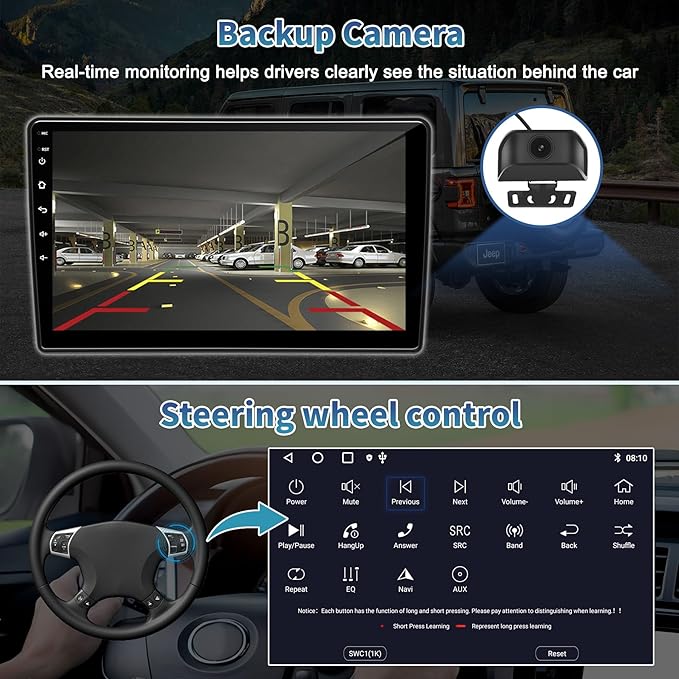 Car Radio Stereo for Jeep Wrangler JK 2007-2018 Dodge Ram 1500 2500 3500 Grand - Image 4