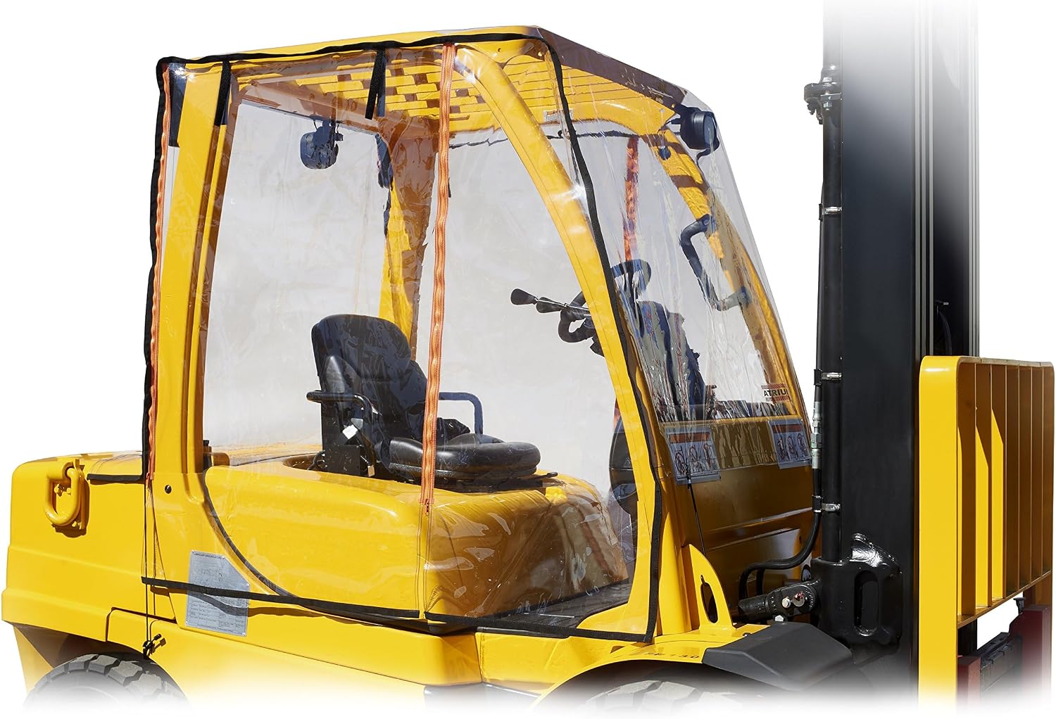 Atrium by Eevelle Universal Clear Forklift Cab Enclosure Cover, Windshield & Rain Canopy Cover, Heavy Duty, Waterproof Vinyl for UV Protection, OSHA Compliant, 33" L x 45" W, Universal Fit