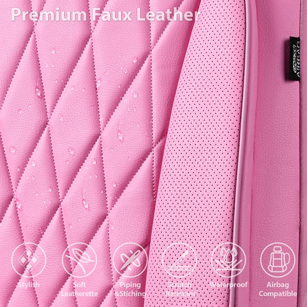 car pass piping luxury leather two front car, side view
