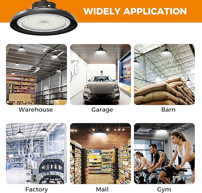 High Bay Lights LED UFO Light 240W LED Shop Lights 6000K IP65 Commercial Bay - Image 8