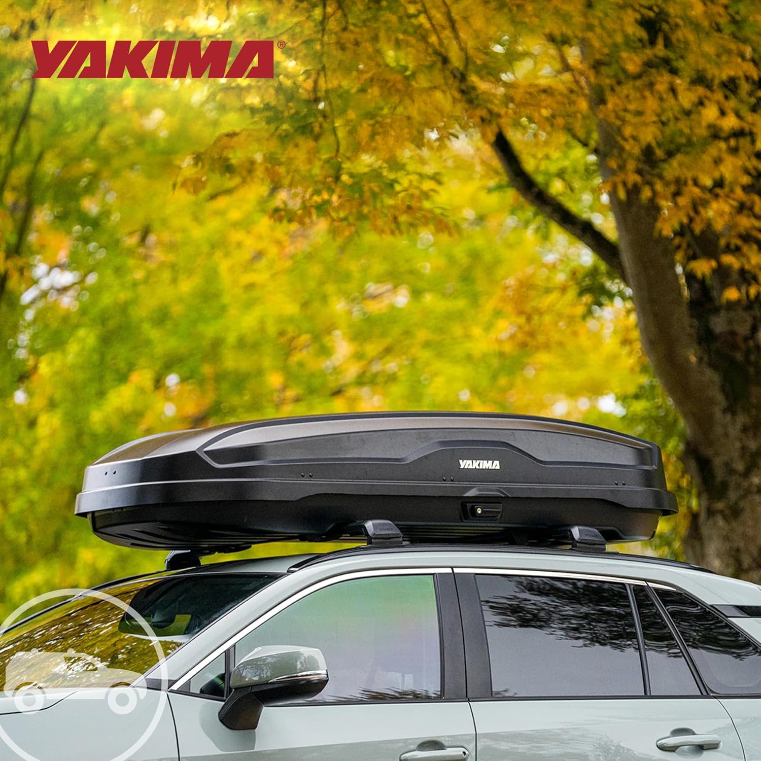 Yakima SkyBox NX 18 Roof Top Cargo Carrier, 18 Cubic Feet, Black – Vehicle Rooftop Hard Shell Travel Storage Box with Dual Sided Opening, SKS Locks and Universal Mounting