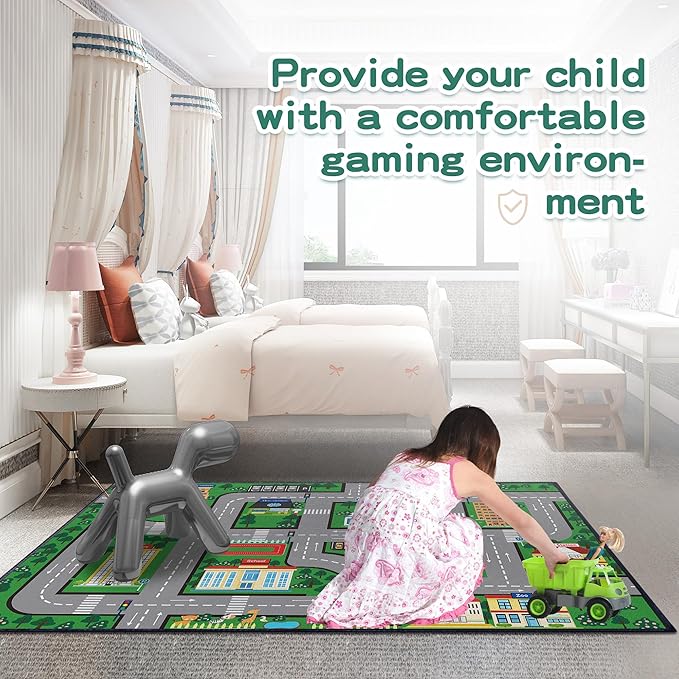 Fun Car Play Area Carpet Car Mat 3x4 Play Rug - Image 3