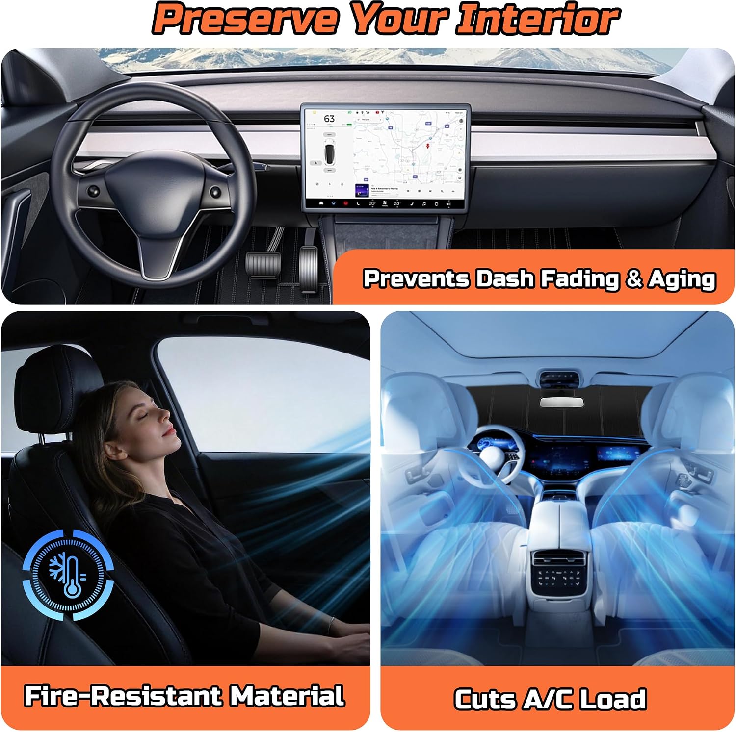 2023-2026 RX Windshield Sun Shade Compatible with 2023-2026 Lexus RX350 / RX350h / RX450h+ / RX500h Silver Reflective Foldable Front Sun Visor Sunshade Protector with Storage Bag Keep Interior Cool