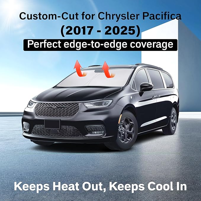 for Chrysler Pacifica 2017-2025 EcoNour Windshield Sunshade -240T Polyester - Image 2