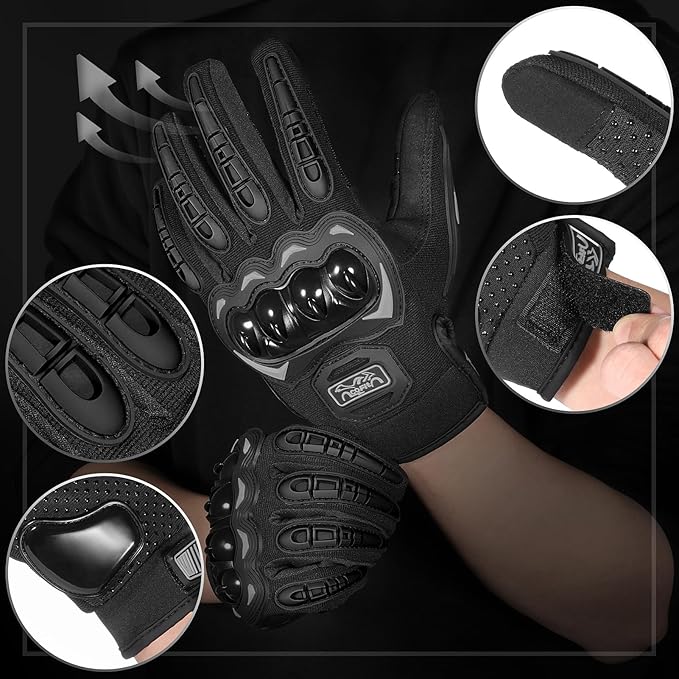 COFIT Motorcycle Gloves for Men and Women, Full Finger Touchscreen Motorbike - Image 2