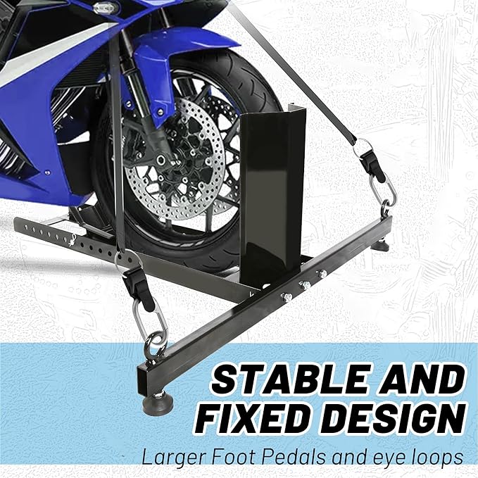 KUAFU Motorcycle Wheel Chock Stand Upright 1800 LBS, Wide Range 3“ to 5” - Image 5