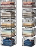 5-tier stackable closet organizers and storage baskets, closet, main product view