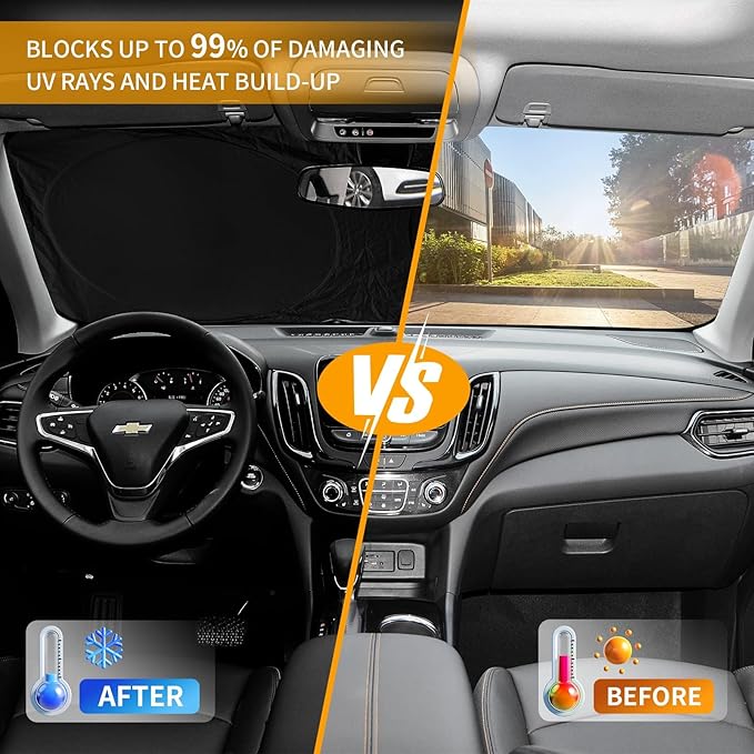 Sunshade for 2016-2024 2025 Chevrolet/Chevy Malibu Sun Shade Windshield Cover - Image 6