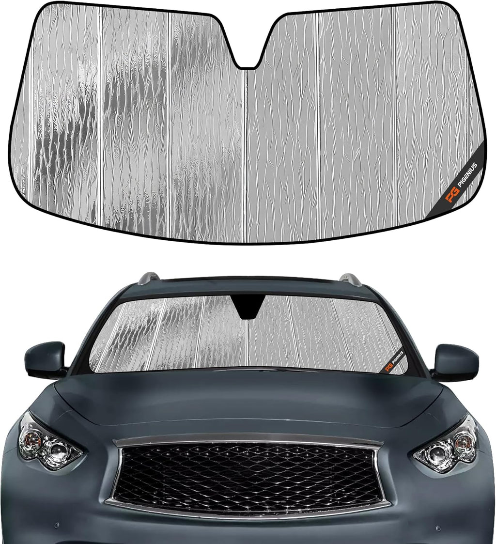 Pigenius Windshield Sun Shade for Infiniti QX70 2014-2017, FX35 2009-2012, FX50 2009-2013, FX37 2013 - AstraGuard