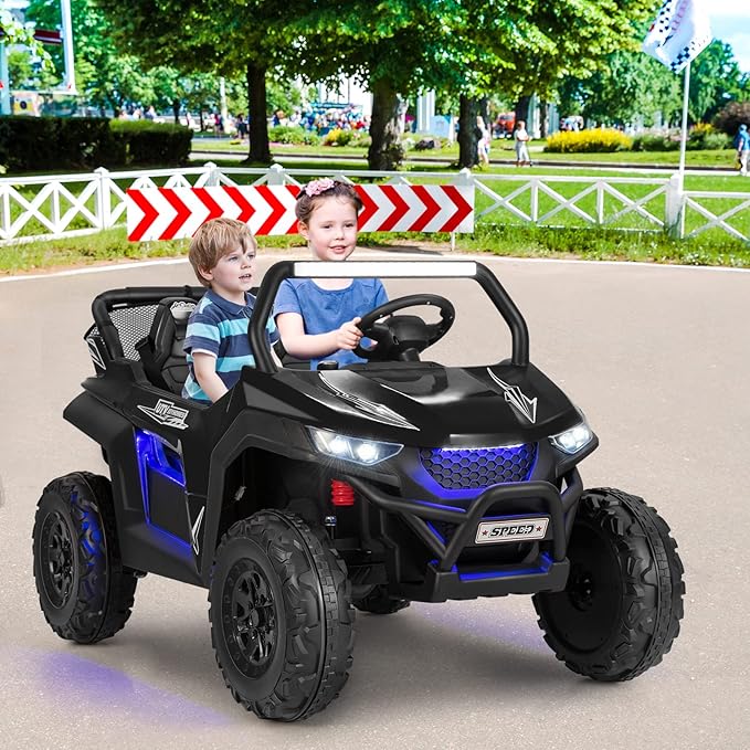 Costzon 2-Seater Ride on Car for Kids, 12V Kids' Electric Vehicles w/Remote - Image 9
