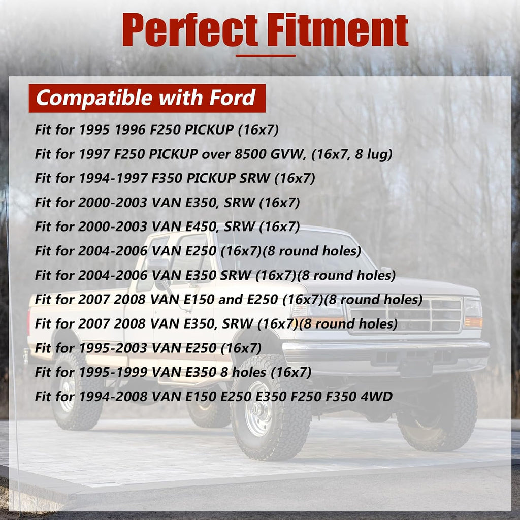 Wheel Center Cap for Ford F250 F350 Pickup Van E150 E250 E350 E450 F250 F350 4WD 1994-2008 Wheel Chrome Center Hub Cap,Replaces C3140F4WD 3140F4WD 560-3140