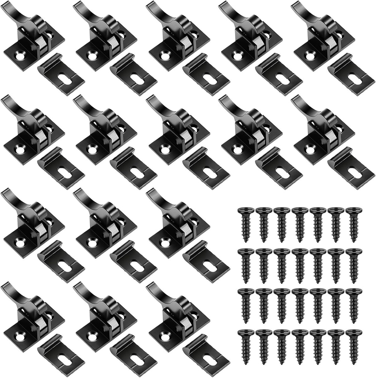 lounsweer 16 pcs black heavy duty cabinet door, main product view