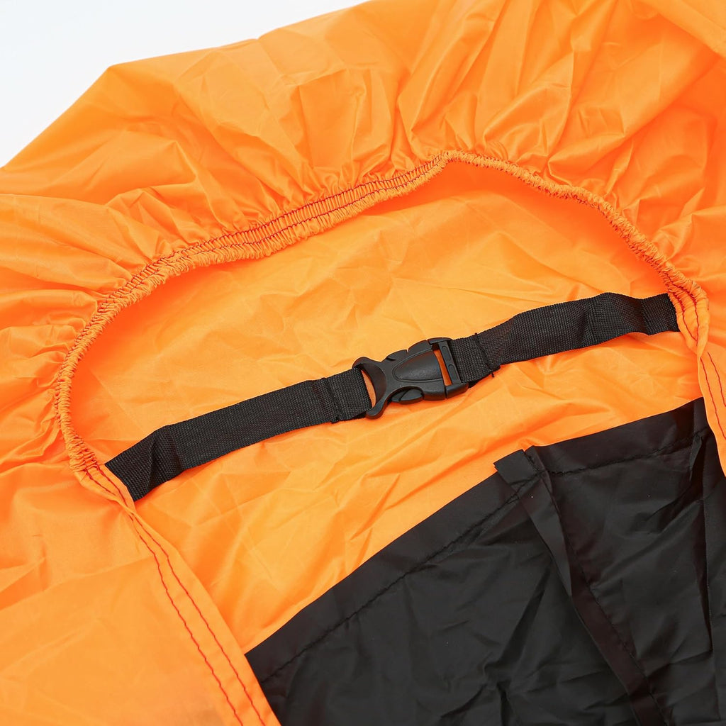 Motorcycle Cover XXXL Waterproof for Harley for Ultra Classic Davidson, Large for Street Glide for Electra for Touring FLHTCU for Road King for GL for Honda for Goldwing Outdoor Weather (Orange Black)