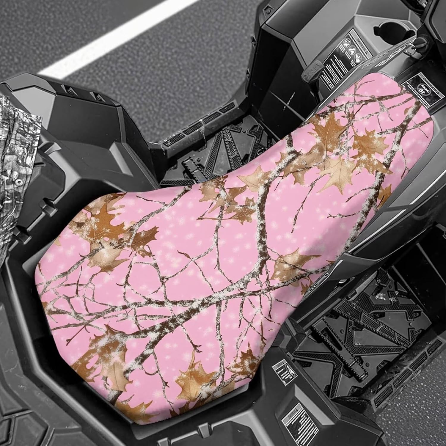 Pink Camo ATV Seat Cover Non-Slip Comfortable 4-Wheeler Seat Covers ATV Accessories for Polaris Sportsman 570 450 850, Polaris Scrambler 400 500 850 1000, Honda Rancher 420