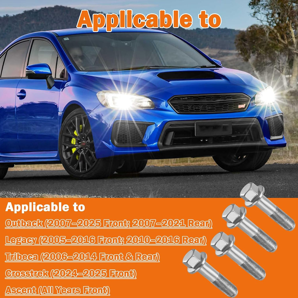 4 Pack 901000285 Wheel Bearings Hub Bolt, Compatible with Subaru Forester Outback Legacy Tribeca 2005-2016