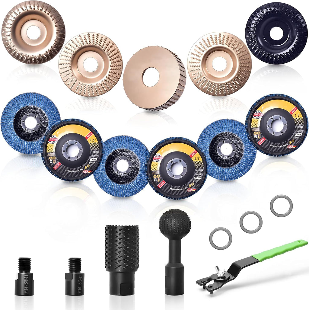 angle grinder wood carving disc set for 4-4.5", main product view
