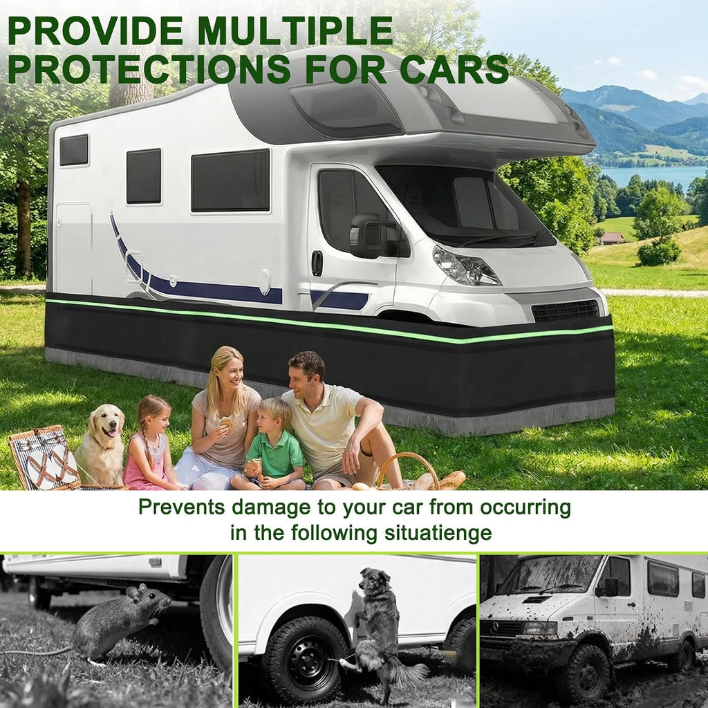 Generic Thick Mobile House Skirting Easy Installation Camper Skirting Waterproof 39.37ft Heightx85.3ft Length for Gardens Outdoor Use