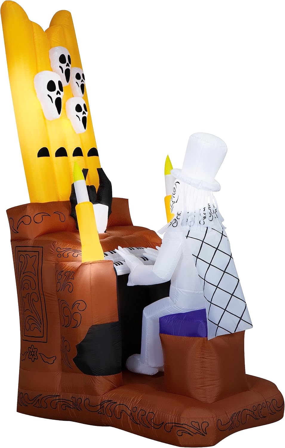 7 Ft Haunted Mansion Airblown Inflatable Animated Organ Player Halloween Deco...