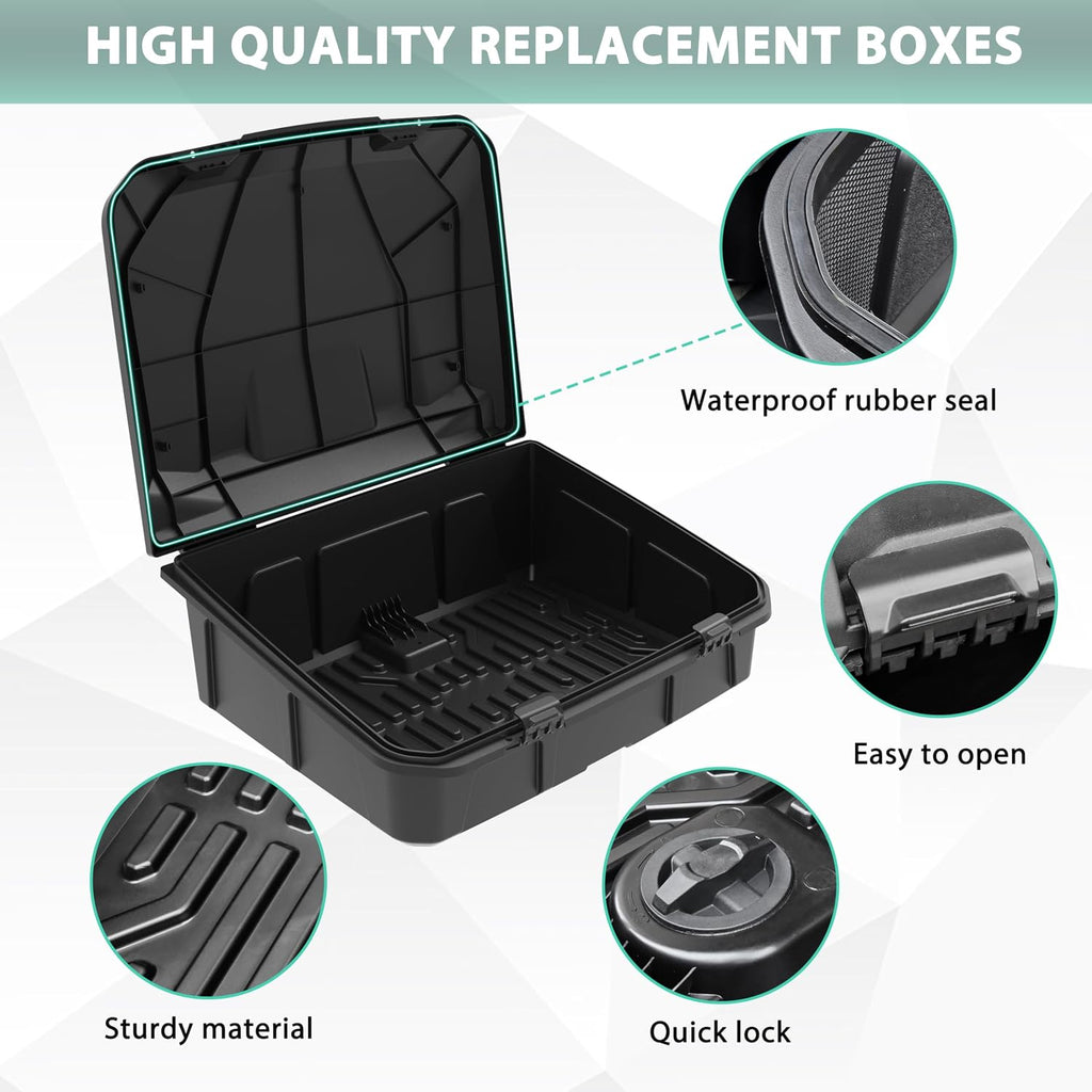 96L Rear Cargo Box for Can-Am Maverick R, Waterproof LinQ Poly Cargo Bed Storage Box Large Tool Bin Organizer for Can Am Maverick R X RS 2024+ Accessories, Replace #715007182