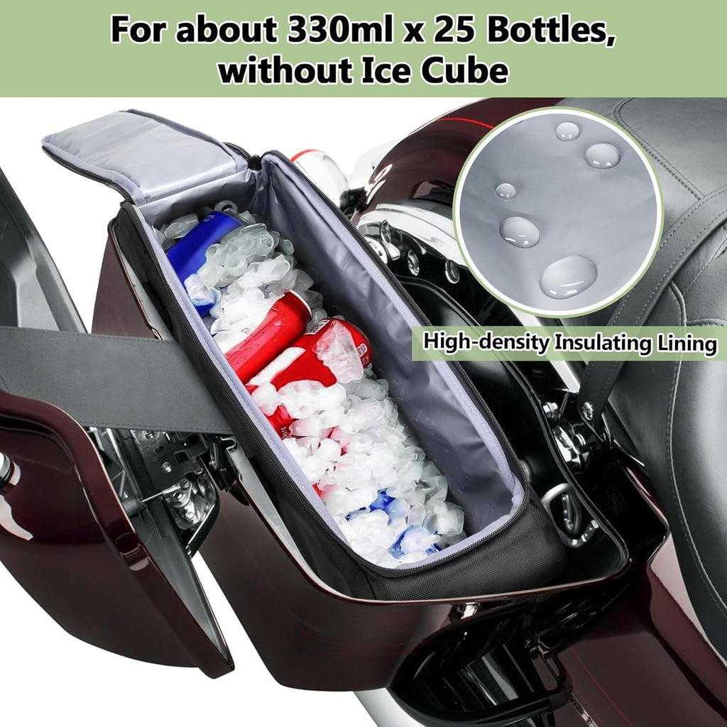 HODRANT Motorcycle Saddlebag Cooler, Leakproof Side Bag Liner Compatible With Harley Davidson 1993-2022 Touring Hard Saddlebag, Waterproof Insert Organizer, 1 Bag
