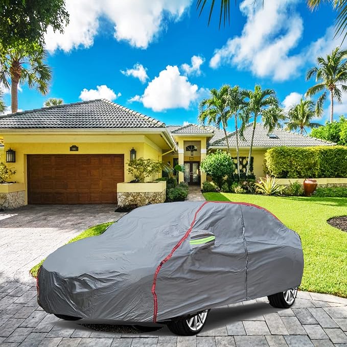 Breathable New Material, Waterproof Car Cover, Locks and Zipper Doors, - Image 2