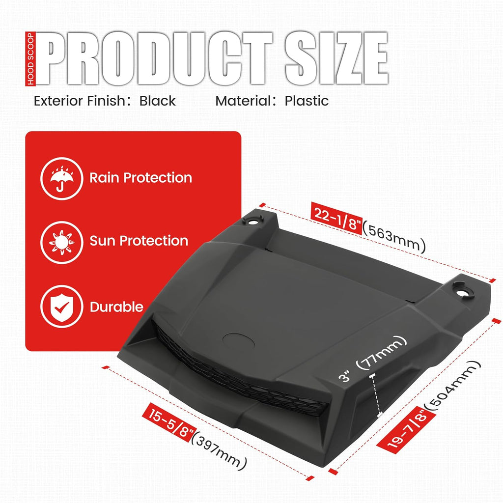 Kojem Hood Scoop Compatible With 2014-2018 Polaris RZR XP 1000; 2014-2018 RZR XP 4 1000/XP 1000; 2015-2020 900/S/XC; 2016-2020 1000 S Replacement for 2881467 NOT for RZR Turbo