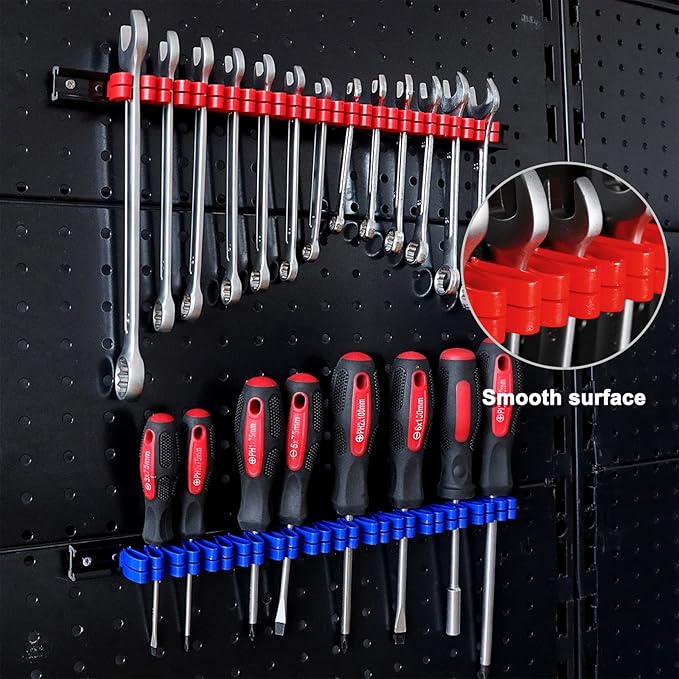 CASOMAN 10 pcs Screwdriver Organizer and Wrench Organizer, Wall Mount, Hand - Image 6