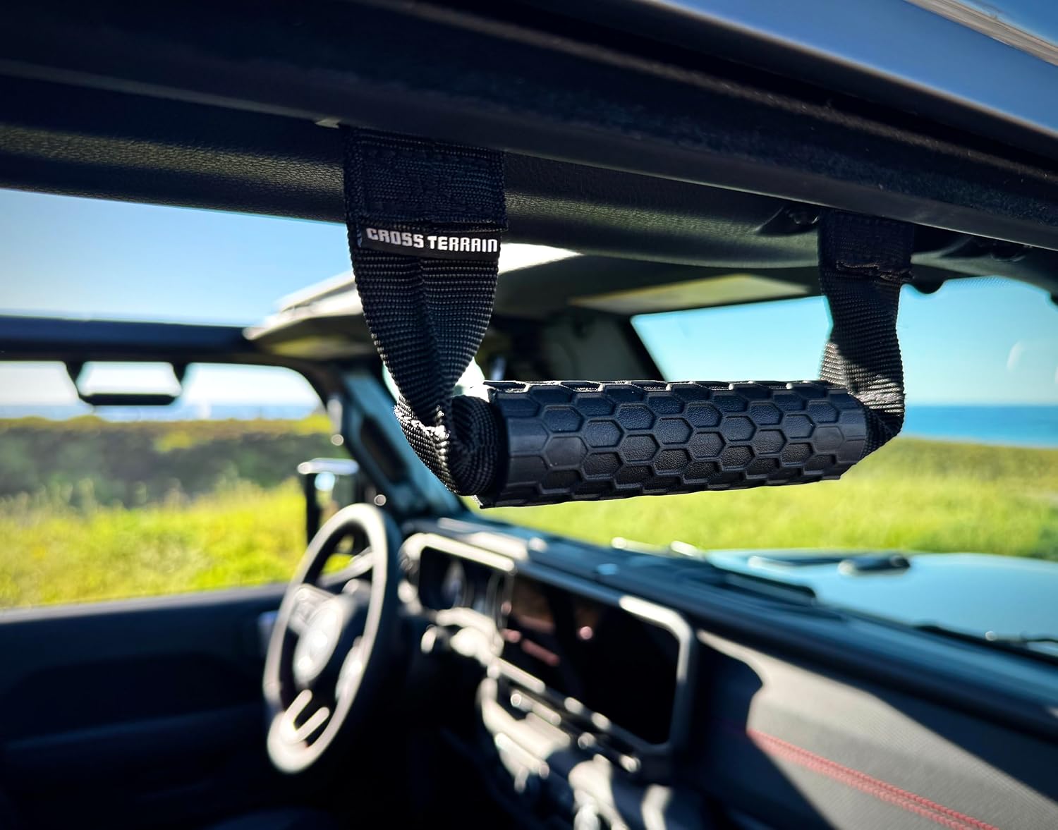 NXTGEN Cross Terrain Grab Handles for Jeep Wrangler JL 2018–2026 - Magnetic Stow-Away, Sky One Touch Compatiable – Airbag Compatible – Front & Rear – 2 Piece Set Left & Right