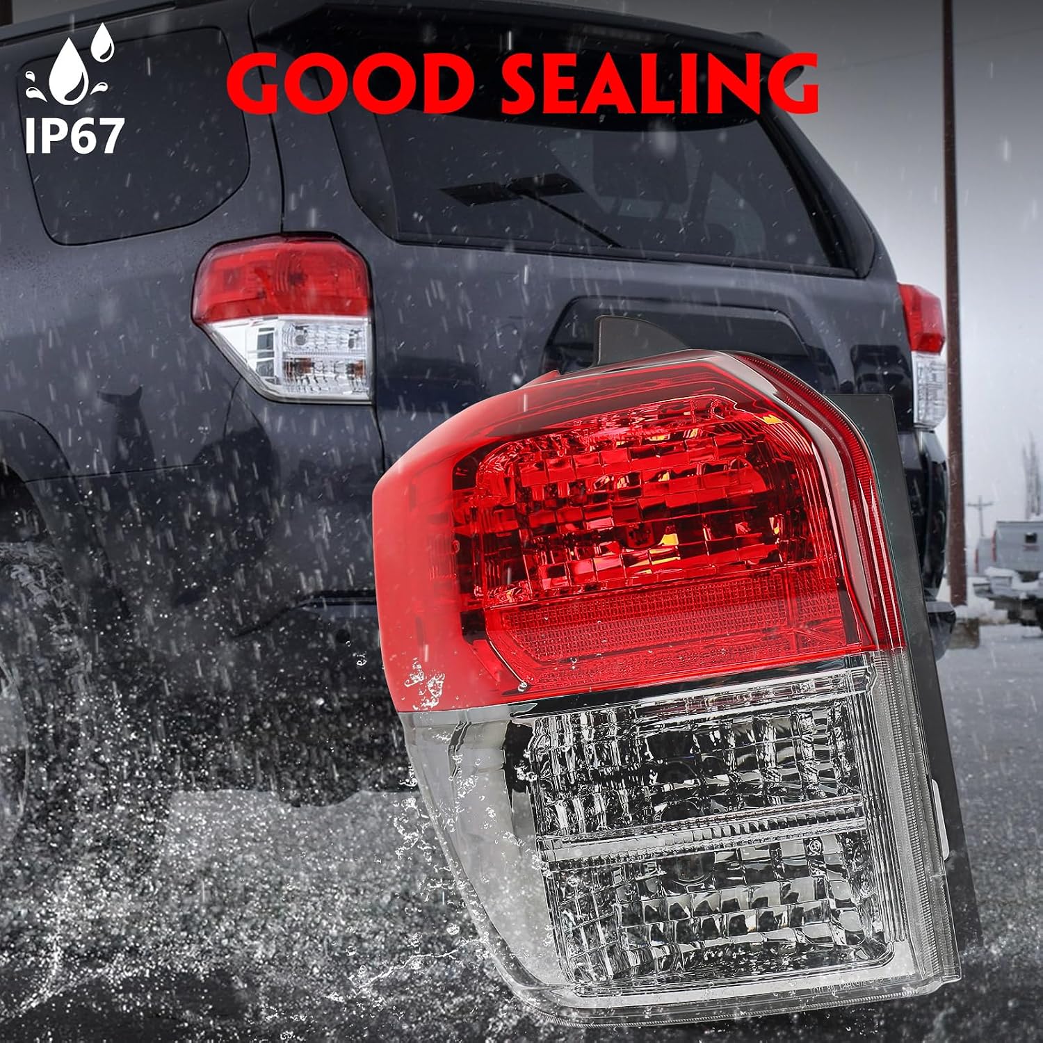 Huray Left Tail Light for Toyota 4Runner 2010 2011 2012 2013 81561-35360 | OE Tail Lamp Brake Light Replacement Driver Side