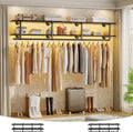 aheaplus industrial pipe clothing rack, wall mounted clothes, main product view
