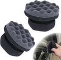 2 PCS Tire Shine Applicator Pad, Hex Grip Tire Dressing Applicator, Reusable Tire Foam Sponge, Tire Shine Brush, Car Detailing Sponge for Rubber Tires, Vinyl & Plastic Trim