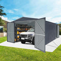 KUIKUI Metal Garage Shed Without Floor, 10x20FT Heavy Duty Outdoor Shed and