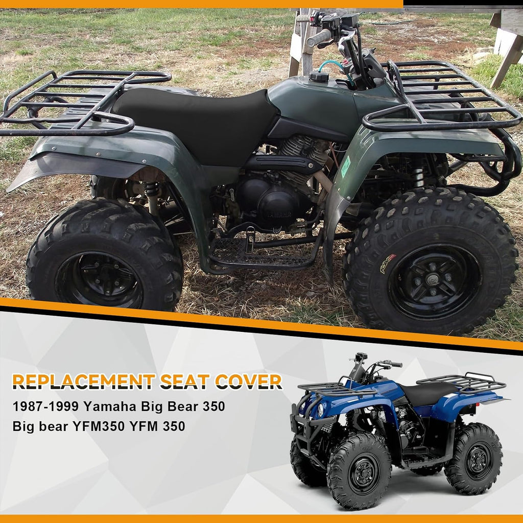 ATV Seat Cover Replacement for 1987-1999 Yamaha Big Bear 350, Black