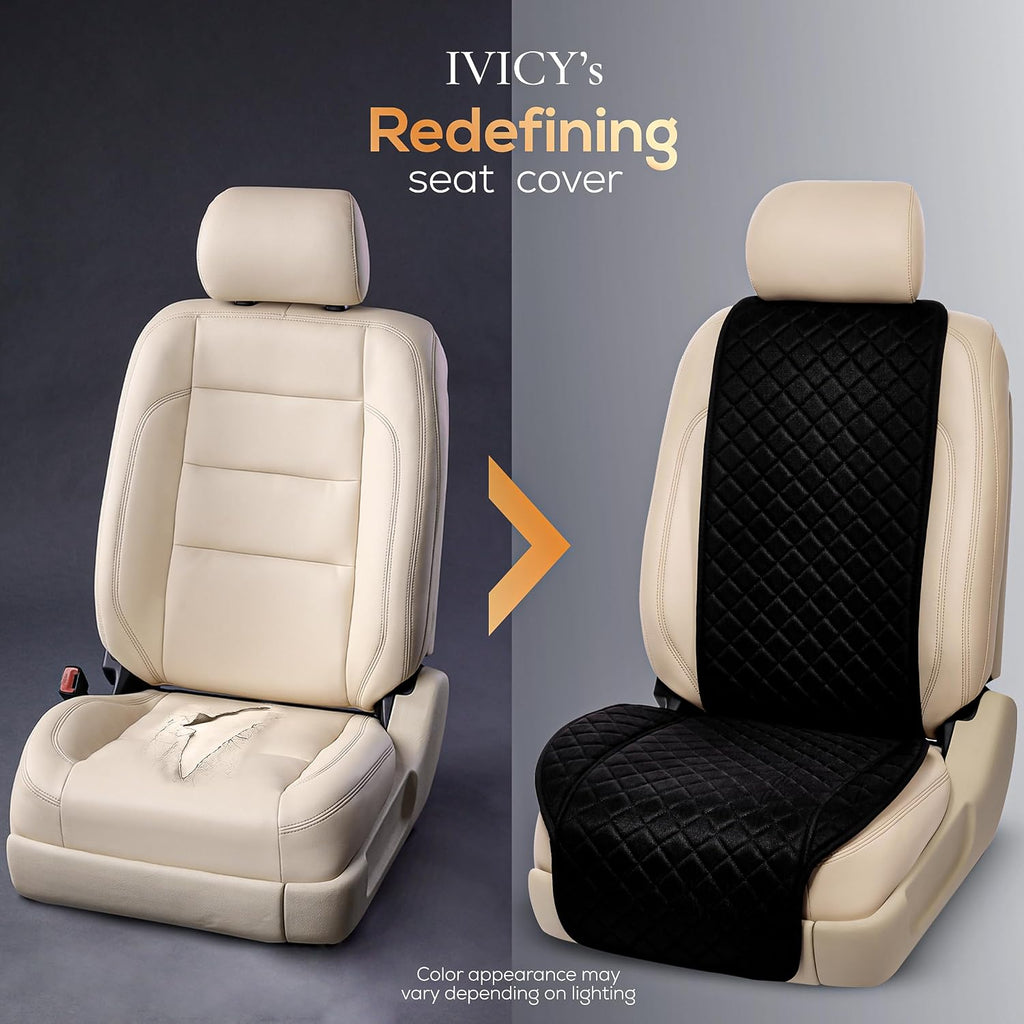 ivicy faux linen front car seat cover, seat, package contents