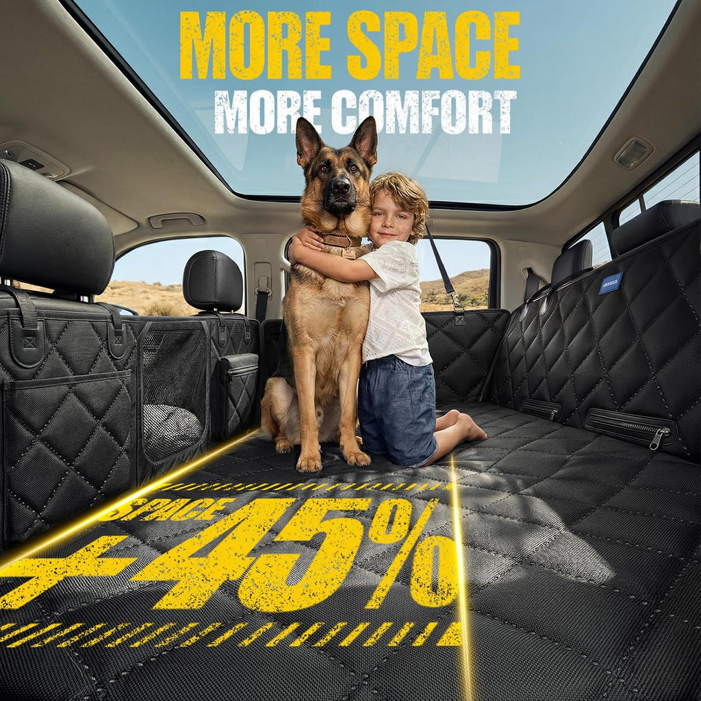 rorhxia xl dog truck seat cover for back shown in use