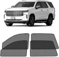 CLIM ART Magnetic Car Window Shades for Chevy Tahoe 2021-2026 – Custom-Fit Sun Blocker Curtains, Side Window Covers, Essential Car Accessories for Camping, Baby, and Privacy Protection - MS0307