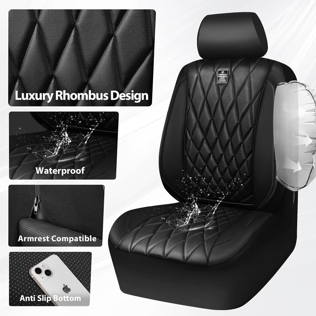 car pass piping luxury faux pu leather two shown in use