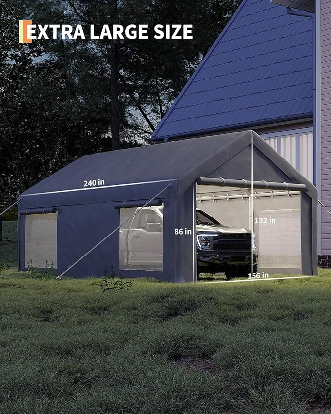 13 x 20ft Heavy-Duty Carport Canopy - Image 3